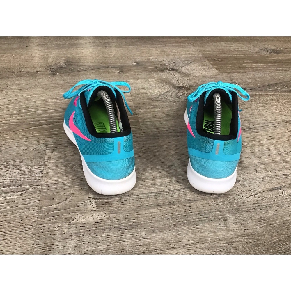 Nike Womens Size 8 Free Rn Shoes Running Sneakers Blue Mesh Low Top 831509-401 - Picture 3 of 11